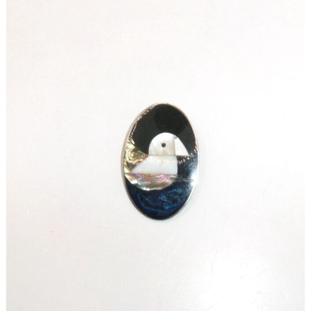 Vintage Alpaca Mexico Shell Bird Pin Brooch Puffin? Duck?